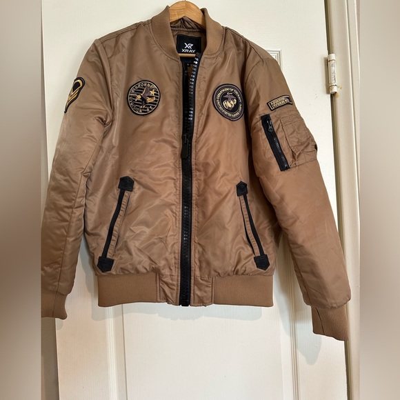 XRAY Jackets & Coats Xray Nylon Patched Flight Tan Winter Coat